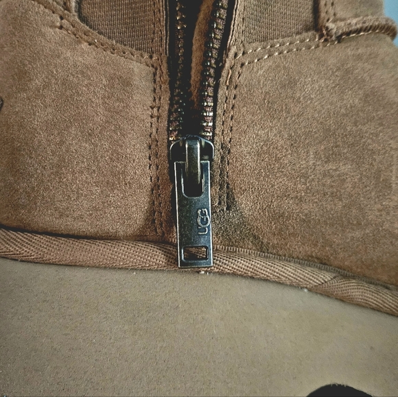 NWOT Ugg Twin Seam New Heights Suede Boots- Chestnut Color- Sold Out Style - Picture 9 of 12